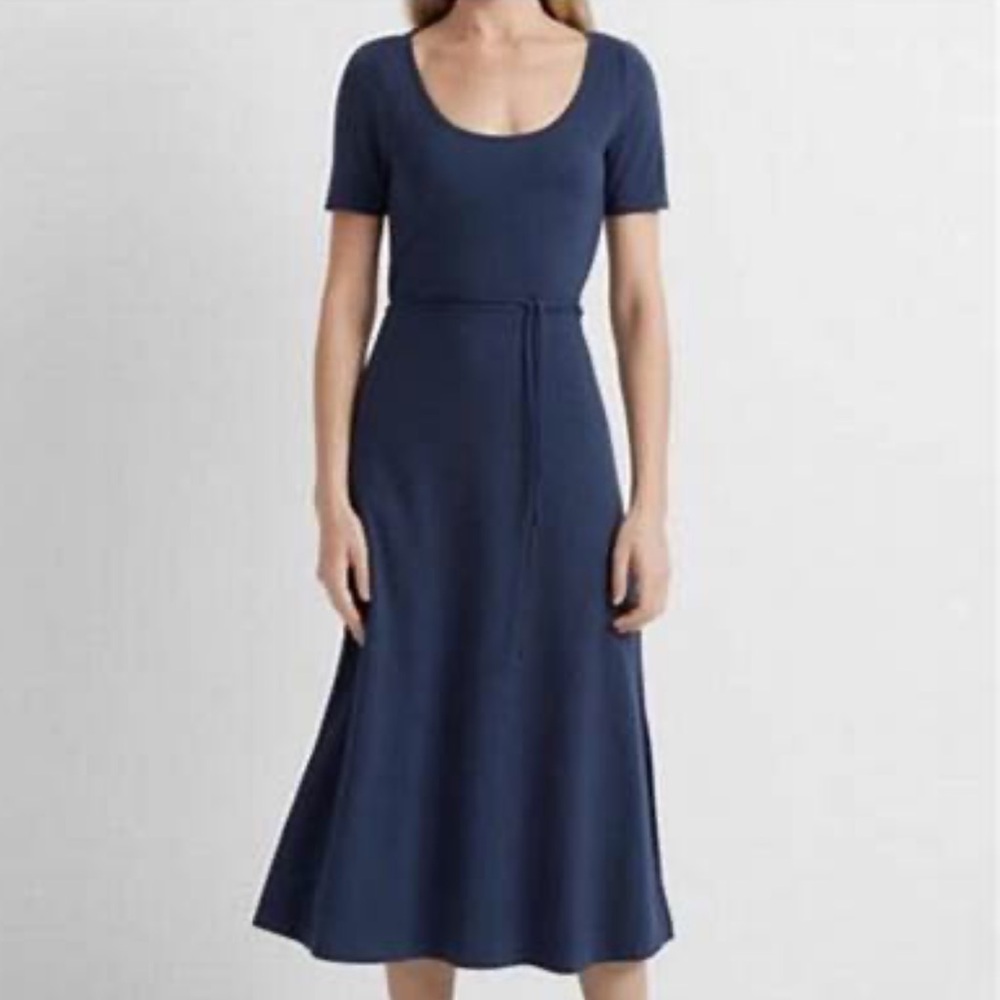 Club Monaco scoop neck Maxi dress blue